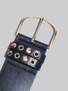 DareSee 1 pièce Large ceinture de taille punk à rivets et œil, ceinture  légère et polyvalente aux esthétiques asymétriques Y2K baddie, cadeau d'hiver pour les festivals de musique - Multicolore - Voir 9