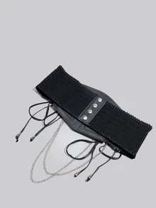 DareSee 1件装暗黑朋克风弹力束腰带，花卉印花PU皮革材质，适合日常穿着，四季皆宜，女士束腰带，可搭配连衣裙，塑形提臀收腹，圣诞节冬季圣诞礼物