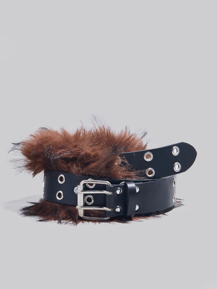DareSee 2025 Early Spring Fluffy Waist Belt, Niche American Sexy Style Fluffy Furry Belt, Lightweight Fashionable Waistband Halloween - Multicolor - View 1