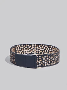DareSee 1 pièce Large ceinture de taille punk à rivets et œil, ceinture  légère et polyvalente aux esthétiques asymétriques Y2K baddie, cadeau d'hiver pour les festivals de musique - Multicolore - Voir 10