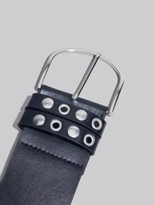 DareSee 1 pièce Large ceinture de taille punk à rivets et œil, ceinture  légère et polyvalente aux esthétiques asymétriques Y2K baddie, cadeau d'hiver pour les festivals de musique - Multicolore - Voir 4