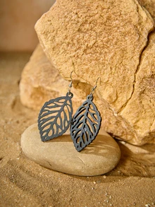 Tropiscape Bộ 4 đôi bông tai hình lá khoét rỗng phong cách Bohemian dành cho nữ, thích hợp làm quà tặng du lịch ngoài trời, phong cách Cottagecore, trang phục mùa hè. - Đầy màu sắc - Xem 3