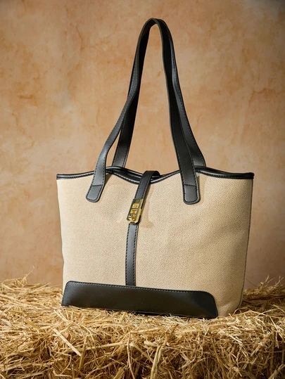 Tropiscape Women's Casual Canvas Splicing Zipper Shoulder Bag With Large Capacity For Everyday Use Handbag School Bag, Back To School Backpack, Large Capacity, Lightweight, Portable, Suitable For Teen Girls Women College Students, Perfect For Back To School, College, Middle School, High School, Work, Business, Commute, Work Bag Women, Ideal For Everyday Elegance & Special Occasions Gifts