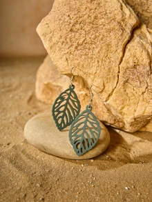 Tropiscape Bộ 4 đôi bông tai hình lá khoét rỗng phong cách Bohemian dành cho nữ, thích hợp làm quà tặng du lịch ngoài trời, phong cách Cottagecore, trang phục mùa hè. - Đầy màu sắc - Xem 5