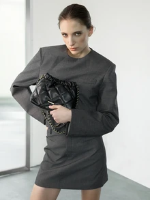 CHICVUE Versatile Square Shoulder Bag, High-Quality Commuter Handbag With Chain Strap, Stylish Simple Crossbody Bag For Women Winter Gifts - Black - View 3