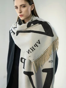 CHICVUE Bufanda/chal reversible, grueso y cálido de doble cara, versátil y suave para el cuello, adecuado para otoño/invierno, estilo coreano, regalo de Navidad de invierno