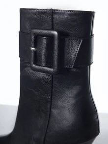 CHICVUE Women's Pointed Toe Casual Elegant Boots Gifts - Black - View 5