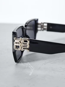 1pc Oversized Black Y2K Beach Glasses For Men And Women Gifts