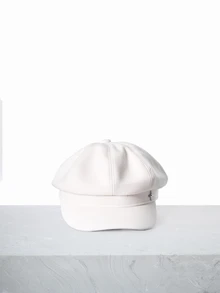 CHICVUE One Four-Pointed Star Design Beret Hat For Women, Spring/Summer/Autumn/Winter, Korean Style, Versatile, Face-Shaping Gifts