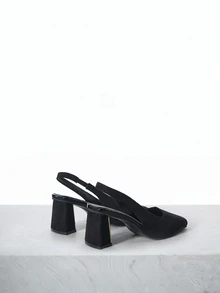 CHICVUE 女士尖头粗跟高跟鞋，黑色圣诞礼物 - 黑色 - 查看 3