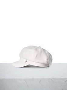 CHICVUE One Four-Pointed Star Design Beret Hat For Women, Spring/Summer/Autumn/Winter, Korean Style, Versatile, Face-Shaping Gifts