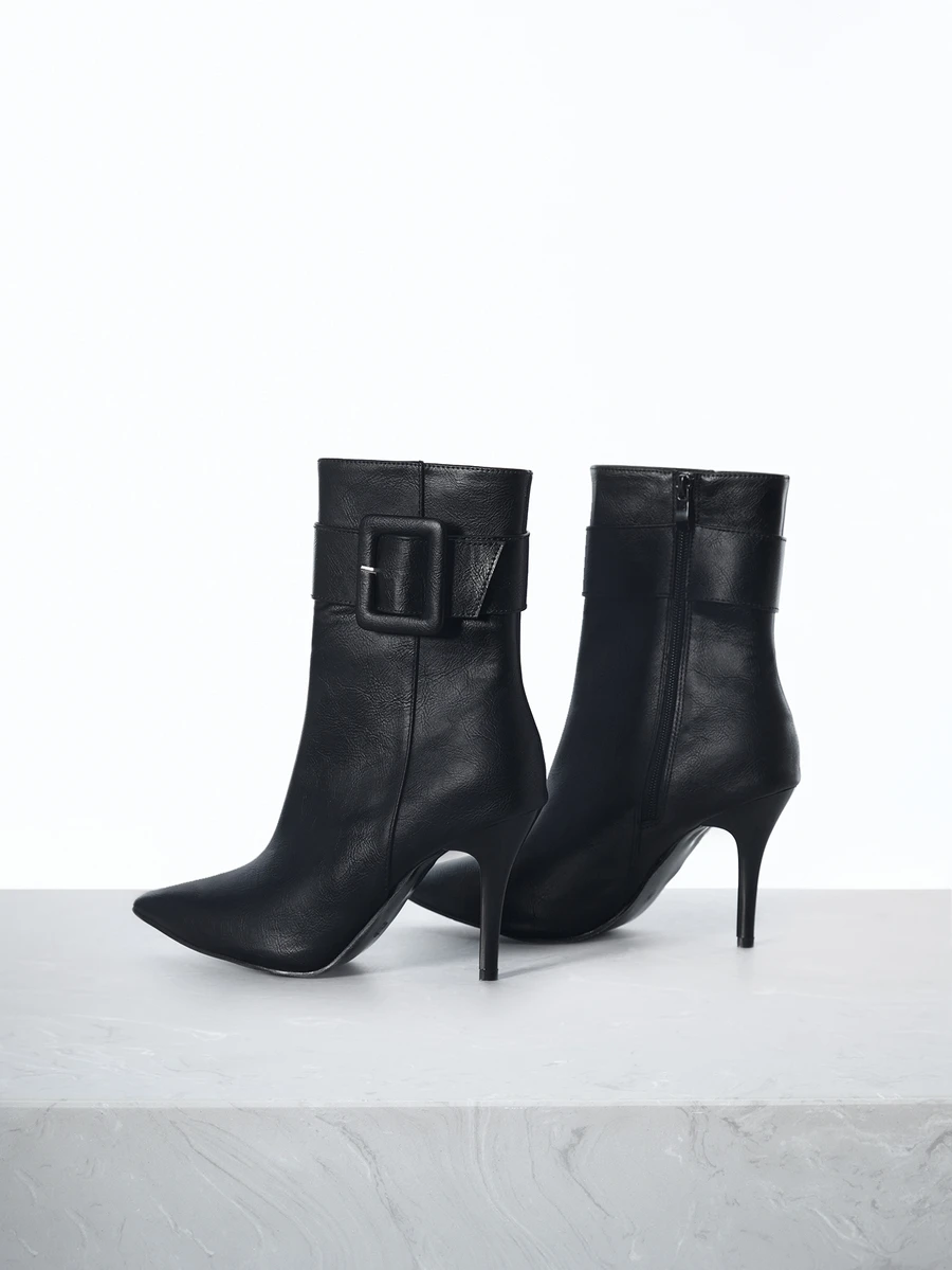 CHICVUE Women's Pointed Toe Casual Elegant Boots Gifts - Black - View 1