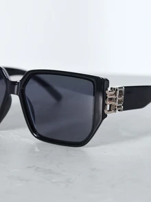 1pc Oversized Black Y2K Beach Glasses For Men And Women Gifts