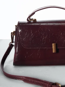 CHICVUE Retro Elegant Handheld Small Square Bag Women New Niche Design Versatile Commuter Shoulder Crossbody Bag Gifts - Red - View 3