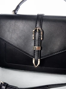 CHICVUE Borsa a sacca leggera e casual con fibbia, adatta per ragazze adolescenti, donne, studenti universitari, principianti e lavoratori d'ufficio. Perfetta per l'ufficio, l'università, il lavoro, gli spostamenti, gli esterni, i viaggi, le uscite. Elegante regalo di Natale per le donne. - nero - Visualizzare 5