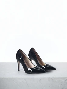 CHICVUE High Heels For Women Closed Pointed Toe Pump Wedding Party Dress Shoes Gifts - Black - View 4