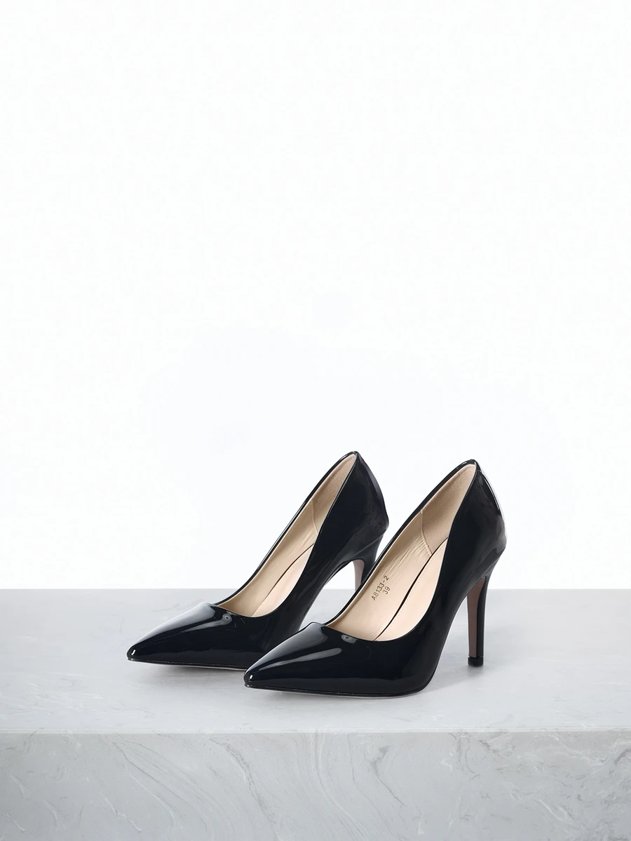 CHICVUE High Heels For Women Closed Pointed Toe Pump Wedding Party Dress Shoes Gifts - Black - View 1