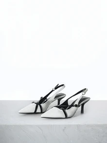 CHICVUE 女士红色高跟鞋，细高跟交叉绑带露跟正式礼服鞋圣诞礼物