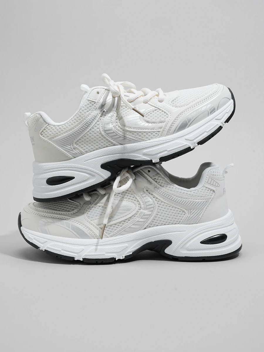 DareSee 厚底软皮运动鞋，透气网面休闲跑步鞋，女士款，2024春夏新款，适合音乐节、Y2K 节日、返校季、秋季、圣诞节、冬季等场合，也是圣诞礼物之选。