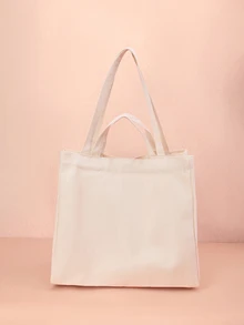 Hatastic Contrast Color, Lightweight, Suitable For Going To School, Campus, Library, Shopping, Travel, Outdoor, Picnic, Large Capacity Tote Bag Shoulder Bag, Tote Bag Large, Literary School Bag & Book Bag For Women Or Students, Perfect For Books, Shopping, Back To School And More, School Supplies, School Bag, Gifts