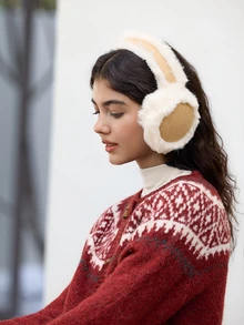 قطعة واحدة من أغطية الأذن باللون الخاكي الدافئة مناسبة للارتداء في الخارج واليومي في فصلي الخريف والشتاء للتزلج والاحتفاظ بالدفء، هدايا عيد الميلاد