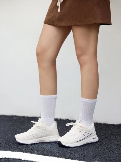 Hatastic 2025年女士休闲复古运动鞋，厚底运动休闲学院风运动鞋，圣诞礼物