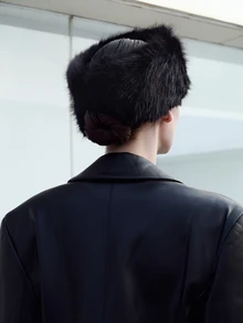 CHICVUE 1pc Fashionable Faux Rabbit Fur Warm Topless Headband Hat Christmas Gifts