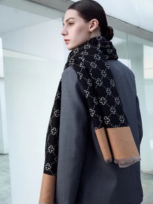 CHICVUE Elegant 1pc Women's Autumn & Winter Faux Cashmere Tassel Shawl, Thick Warm Scarf, Suitable For Daily Indoor & Outdoor Use Christmas Gifts