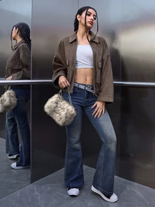 DareSee حقيبة كتف قابلة للتحويل خفيفة الوزن بنمط التعتيق والسلسلة المعدنية، حقيبة كروس بطبعة الكلان التارتان، هدايا عيد الميلاد - متعدد الألوان - مشاهدة 5