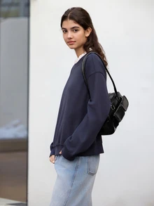 Hatastic Bolso de mano de mujer con múltiples bolsillos, bolso de gran capacidad para ir al trabajo, adecuado para usar en primavera/verano, festivales de música, asistir a fiestas, regalo (incluye colgante), bolso de estilo callejero y japonés para mujeres, regalo de Navidad - Negro - Ver 5