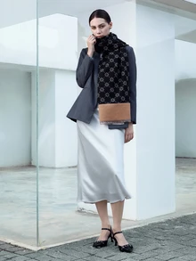 CHICVUE Elegant 1pc Women's Autumn & Winter Faux Cashmere Tassel Shawl, Thick Warm Scarf, Suitable For Daily Indoor & Outdoor Use Christmas Gifts