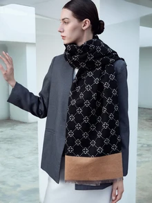 CHICVUE Elegant 1pc Women's Autumn & Winter Faux Cashmere Tassel Shawl, Thick Warm Scarf, Suitable For Daily Indoor & Outdoor Use Christmas Gifts