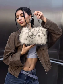 DareSee حقيبة كتف قابلة للتحويل خفيفة الوزن بنمط التعتيق والسلسلة المعدنية، حقيبة كروس بطبعة الكلان التارتان، هدايا عيد الميلاد - متعدد الألوان - مشاهدة 1