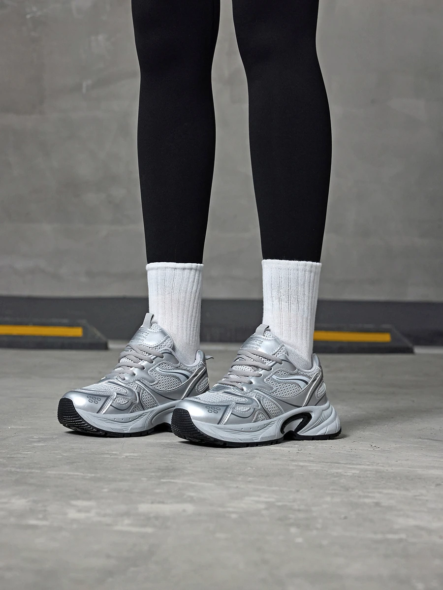 DareSee New Spring/Autumn Women Sneakers Casual Chunky Sneakers Versatile Fashion Trainers Travel Shoes, Size Runs Small, Recommend Ordering One Size Up Gifts - Grey - View 1