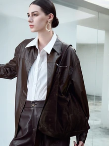 CHICVUE New And Fashionable Handbag With Hot Girl Style Tote Bag, Rivet Bag, Women's Commuting Personalized Velvet Crossbody Bag Gifts - Coffee Brown - View 5