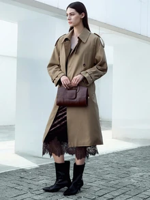 CHICVUE 时尚简约新款小众设计法棍手拿包圣诞礼物 - 咖啡棕 - 查看 5