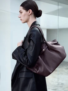 1个FEISTURE仿麂皮手提包，大容量纯色成熟优雅女士手提包，复古风格工作包，适合女孩、女士、大学生、上班族，新款秋冬女包，最佳秋季钱包，完美搭配秋季服装，女士秋季服装，女士圣诞礼物 - 咖啡棕 - 查看 2