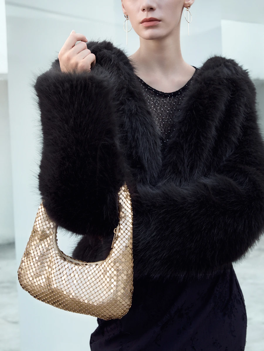 CHICVUE Bolsa Transversal Metálica da Moda Feminina, Bolsa de Ombro Brilhante para Festa, Boate e Banquete, Bolsa de Embreagem de Folha de Alumínio com Strass para Festa e Noite, Combina Perfeitamente com Roupas de Ano Novo, Vestidos de Festa, Itens Essenciais de Casamento, Combina Perfeitamente com Vestidos de Formatura e Baile de Formatura, Combina Perfeitamente com Festa de Noiva, Melhor Escolha de Bolsa Elegante para Chá de Panela, Presentes de Natal