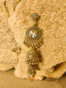 Tropiscape 铃铛圆球流苏耳环 圣诞礼物 - 金黃色 - 查看 4