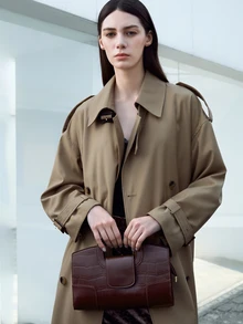 CHICVUE 时尚简约新款小众设计法棍手拿包圣诞礼物 - 咖啡棕 - 查看 2