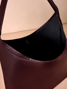 Hatastic 复古大容量柔软纯色女士单肩包，多功能斜挎包，手提女士单肩包，大容量斜挎手提包，休闲工作包，音乐节礼物 - 咖啡 - 查看 6