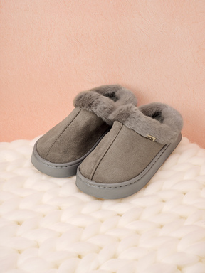 Hatastic נעלי בית עבות עם בטנה קטיפה לנשים, נעלי בית מבד חמות ונוחות נגד החלקה לחדר שינה, למתנות חג המולד לסתיו/חורף