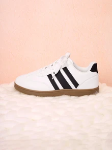 Hatastic 2025复古极简时尚豹纹低帮系带休闲运动鞋，女士圣诞礼物