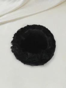 Clariva 1顶/2顶，女士冬季加绒渔夫帽，时尚加厚帽，冬季保暖帽，可搭配羊毛大衣，冬季服装，冬季穿搭，圣诞礼物 - A - 查看 2