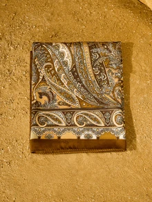 Tropiscape 1 Stück Bedruckter Bandana-Schal aus Kunstseide, Multifunktionales Haaraccessoire, Damen-Schal, Seidenschal, Weihnachtsgeschenk - Braun - Übersicht 3