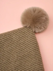 Hatastic 女士针织帽带围巾，可爱毛球护耳，厚实保暖，适合秋冬季节和圣诞节送礼 - 帽子 - 查看 11