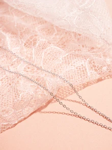 Hatastic 1 chiếc dây chuyền mặt thánh giá bằng thép không gỉ đính đá Zirconia, thích hợp làm quà tặng hàng ngày cho nữ, quà tặng lễ hội âm nhạc. - Bạc - Xem 5
