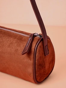 Hatastic Bolsos cruzados de piel de ante premium para mujer, bolso de hombro pequeño con correa ajustable y bolso hobo cruzado, bolso de mano de color café, regalo de Navidad - Café - Ver 4