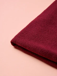 Hatastic 1 chiếc khăn quàng cổ nữ thời trang, đa năng, màu trơn, ấm áp, phụ kiện mùa đông thu, quà tặng cho nữ dịp lễ hội âm nhạc. - Màu Đỏ Sâu - Xem 3