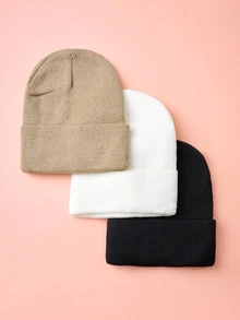 Hatastic 1/3件装女士冬季针织帽，简约保暖，适合作为秋冬季圣诞节礼物 - 彩色 - 查看 2